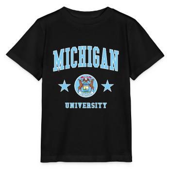 Université du Michigan - T-shirt bio MINI CREATOR Stanley/Stella Enfant - noir - Devant - Mikhail (115cm)