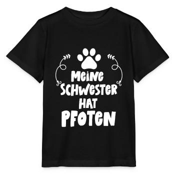 Meine Schwestern haben Pfoten Katzen Katze Baby - Stanley/Stella Kinder T-Shirt MINI CREATOR  - Schwarz - Vorne - Mikhail (115cm)