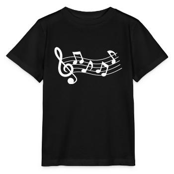 Partitions Notes Musique Notes Musique Musique - T-shirt bio MINI CREATOR Stanley/Stella Enfant - noir - Devant - Mikhail (115cm)