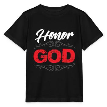 bibel gott ehren - Stanley/Stella Kinder T-Shirt MINI CREATOR  - Schwarz - Vorne - Mikhail (115cm)