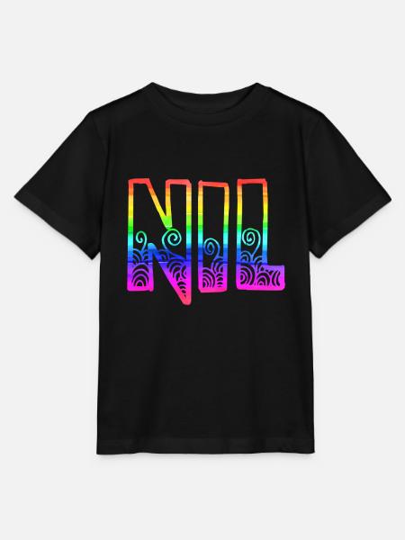 nil rs regenbogen - Stanley/Stella Kinder T-Shirt MINI CREATOR  - Schwarz