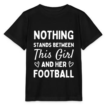 Rien ne s’oppose à cette fille et à son ballon de football - T-shirt bio MINI CREATOR Stanley/Stella Enfant - noir - Devant - Mikhail (115cm)