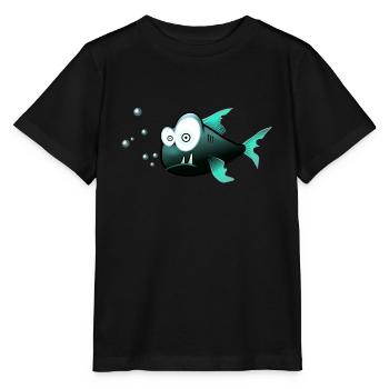 Verwirrter Fisch - Stanley/Stella Kinder T-Shirt MINI CREATOR  - Schwarz - Vorne - Mikhail (115cm)