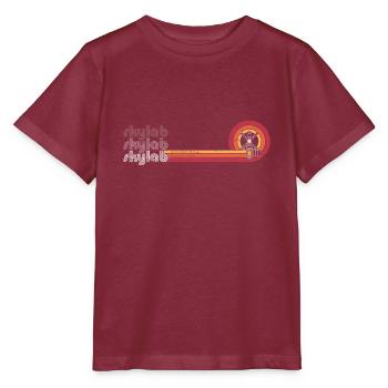 Skylab - America's Space Station (Orange stripe) - Stanley/Stella MINI CREATOR Kids’ T-Shirt - burgundy - Front - Kain (125cm)