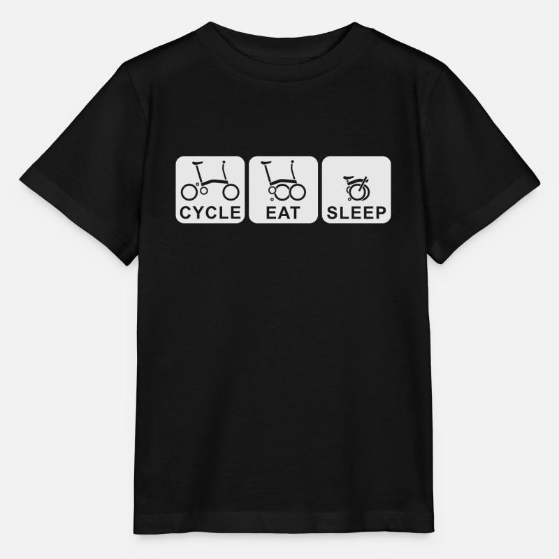 CHAINSTORY X Brompton Cycle Eat Sleep - T-shirt bio MINI CREATOR Stanley/Stella Enfant - noir
