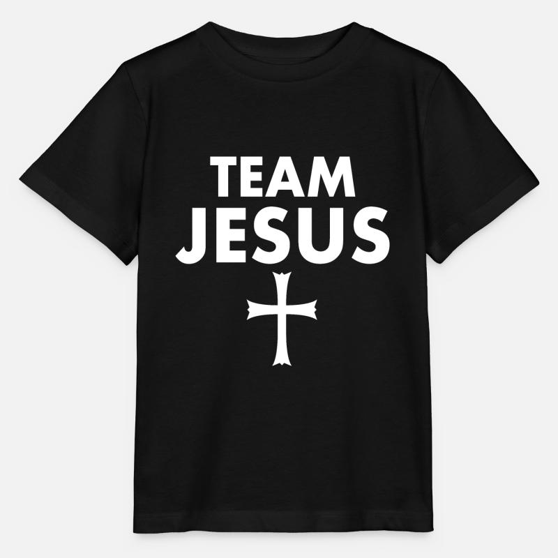 Croix de Jésus de l’équipe - T-shirt bio MINI CREATOR Stanley/Stella Enfant - noir
