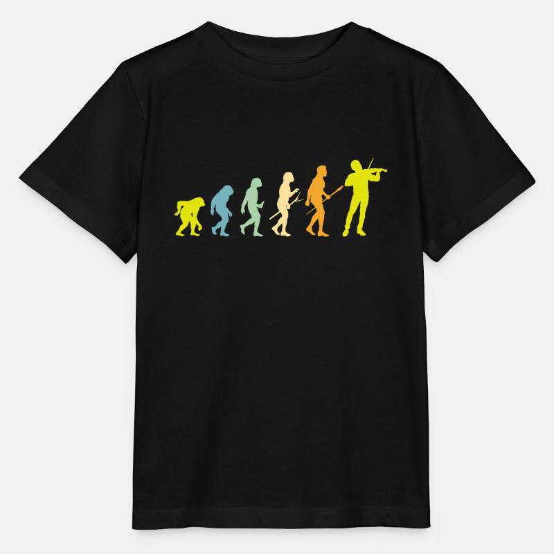 Violon Evolution violon violon cadeau violon - T-shirt bio MINI CREATOR Stanley/Stella Enfant - noir