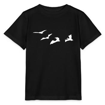 Fledermaus - Fledermäuse - Stanley/Stella Kinder T-Shirt MINI CREATOR  - Schwarz - Vorne - Mikhail (115cm)