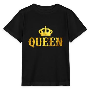 Couple de reine d'or correspondant - T-shirt bio MINI CREATOR Stanley/Stella Enfant - noir - Devant - Mikhail (115cm)
