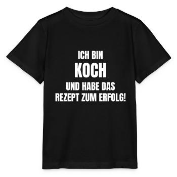 Ich bin Koch und habe das Rezept zum Erfolg! - Stanley/Stella Kinder T-Shirt MINI CREATOR  - Schwarz - Vorne - Mikhail (115cm)