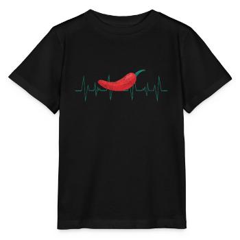 Jalapeno Chilischote Chili - Stanley/Stella Kinder T-Shirt MINI CREATOR  - Schwarz - Vorne - Mikhail (115cm)