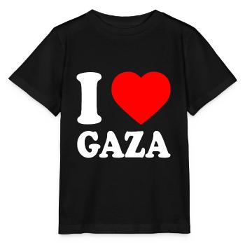 I love gaza - Stanley/Stella Kinder T-Shirt MINI CREATOR  - Schwarz - Vorne - Mikhail (115cm)