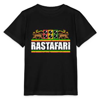 Reggae Rastafari - Stanley/Stella Kinder T-Shirt MINI CREATOR  - Schwarz - Vorne - Mikhail (115cm)