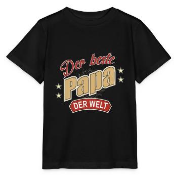 Der beste Papa der Welt - Bester Papa - Stanley/Stella Kinder T-Shirt MINI CREATOR  - Schwarz - Vorne - Mikhail (115cm)