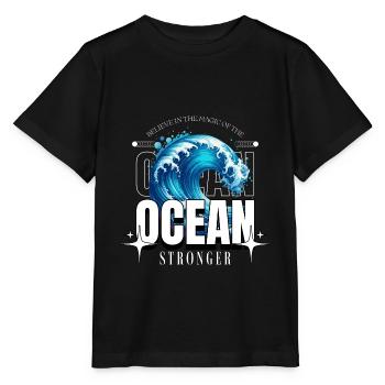 Believe in the Magic of the Ocean - Stanley/Stella MINI CREATOR Kids’ T-Shirt - black - Front - Mikhail (115cm)