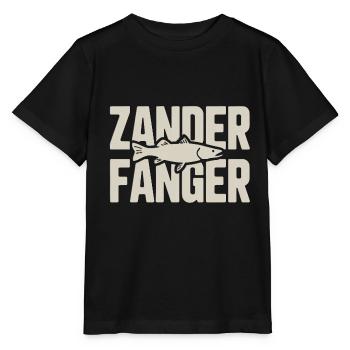 Angler Design Zander Pêche au sandre Pêche au sandre - T-shirt bio MINI CREATOR Stanley/Stella Enfant - noir - Devant - Mikhail (115cm)