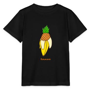 Ananas banane - T-shirt bio MINI CREATOR Stanley/Stella Enfant - noir - Devant - Mikhail (115cm)