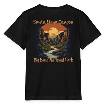 Santa Elena Canyon, Big Bend National Park - Stanley/Stella MINI CREATOR Kids’ T-Shirt - black - Front - Mikhail (115cm)