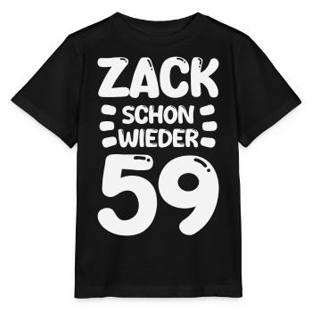 Zack 59 again! Birthday - Stanley/Stella MINI CREATOR Kids’ T-Shirt - black - Front - Mikhail (115cm)