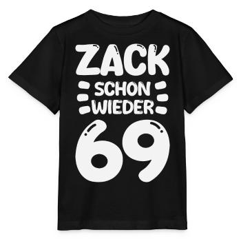 Zack 69 again! Birthday - Stanley/Stella MINI CREATOR Kids’ T-Shirt - black - Front - Mikhail (115cm)
