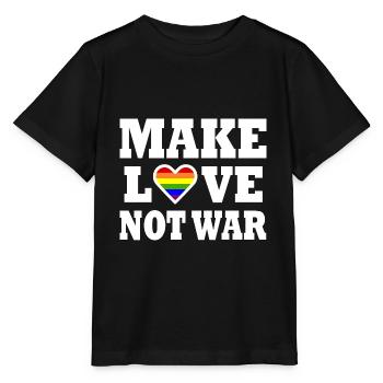 Make love not war - T-shirt bio MINI CREATOR Stanley/Stella Enfant - noir - Devant - Mikhail (115cm)