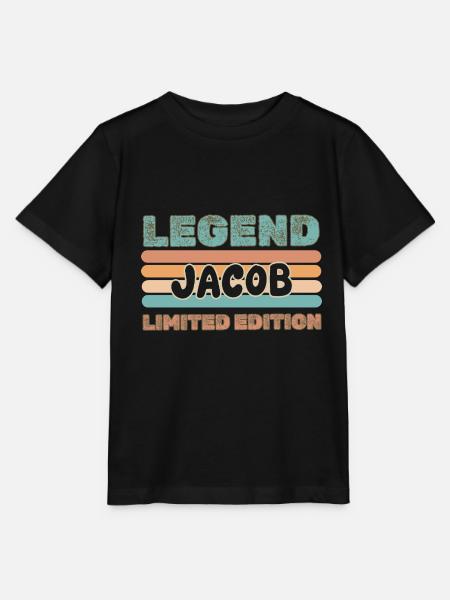 Jacob als Vorname - Stanley/Stella Kinder T-Shirt MINI CREATOR  - Schwarz