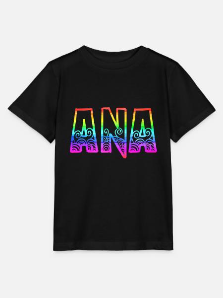 ana rs regenbogen - Stanley/Stella Kinder T-Shirt MINI CREATOR - Schwarz