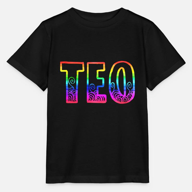 teo rs regenbogen - Stanley/Stella Kinder T-Shirt MINI CREATOR  - Schwarz