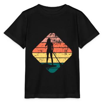 Stand Up Paddling - Stanley/Stella MINI CREATOR Kids’ T-Shirt - black - Front - Mikhail (115cm)