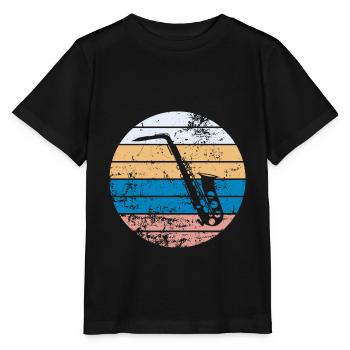 Saxofon - Stanley/Stella Kinder T-Shirt MINI CREATOR  - Schwarz - Vorne - Mikhail (115cm)