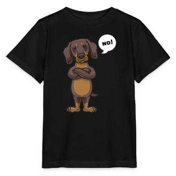 Dachshund funny Stubborn Dog - Stanley/Stella MINI CREATOR Kids’ T-Shirt - black - Front - Mikhail (115cm)
