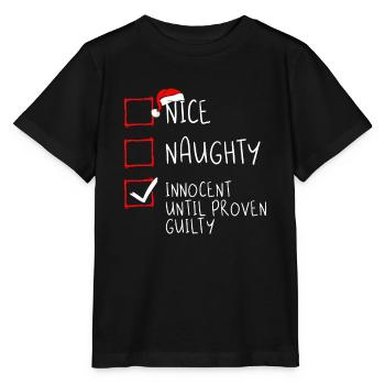 Nice Naughty Innocent jusqu’à preuve du contraire Noël - T-shirt bio MINI CREATOR Stanley/Stella Enfant - noir - Devant - Mikhail (115cm)