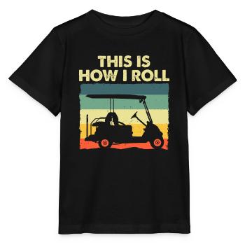 Funny Golf Cart Design For Men Women Kids Golfer G - Stanley/Stella MINI CREATOR Kids’ T-Shirt - black - Front - Mikhail (115cm)