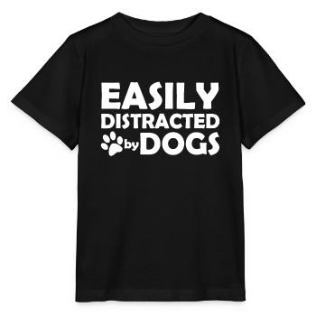 Leicht von Hunden abgelenkt - Stanley/Stella Kinder T-Shirt MINI CREATOR  - Schwarz - Vorne - Mikhail (115cm)