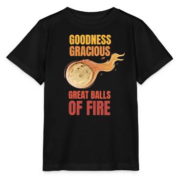 Grandes boules de feu drôle de comète météore flamboyante ast - T-shirt bio MINI CREATOR Stanley/Stella Enfant - noir - Devant - Mikhail (115cm)