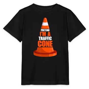 Tu so, als wäre ich ein Verkehrskegel Kostümpretend im a tra - Stanley/Stella Kinder T-Shirt MINI CREATOR  - Schwarz - Vorne - Mikhail (115cm)