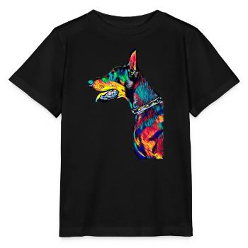 Dobermann - Stanley/Stella Kinder T-Shirt MINI CREATOR  - Schwarz - Vorne - Mikhail (115cm)