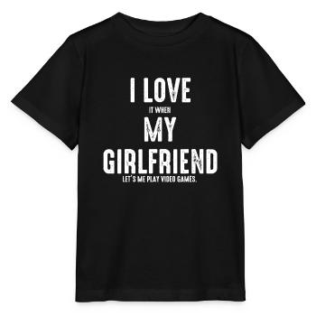 I Love my Girlfriend National Video Games Day - Stanley/Stella MINI CREATOR Kids’ T-Shirt - black - Front - Mikhail (115cm)
