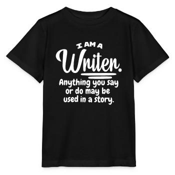 Ich bin ein Schriftsteller Lustiger Autor Romanautor Romanschreiben - Stanley/Stella Kinder T-Shirt MINI CREATOR  - Schwarz - Vorne - Mikhail (115cm)