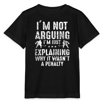 Ich argumentiere nicht, sondern erkläre nur, warum Elfmeterhockey - Stanley/Stella Kinder T-Shirt MINI CREATOR  - Schwarz - Vorne - Mikhail (115cm)