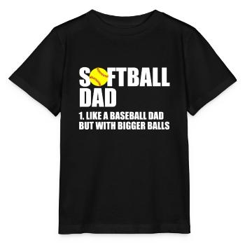 Softball Papa Definition Funnysoftball momdad softb - Stanley/Stella Kinder T-Shirt MINI CREATOR  - Schwarz - Vorne - Mikhail (115cm)