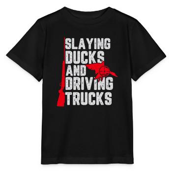 Tuer des canards et conduire des camions cadeau pour Funny Du - T-shirt bio MINI CREATOR Stanley/Stella Enfant - noir - Devant - Mikhail (115cm)