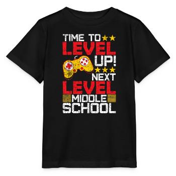 Zeit, um den Abschluss von Mittelschul-Videospielern zu verbessern - Stanley/Stella Kinder T-Shirt MINI CREATOR  - Schwarz - Vorne - Mikhail (115cm)