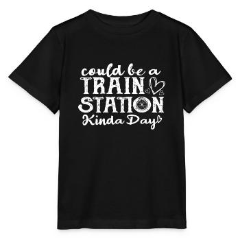 Pourrait être une sorte de gare - T-shirt bio MINI CREATOR Stanley/Stella Enfant - noir - Devant - Mikhail (115cm)
