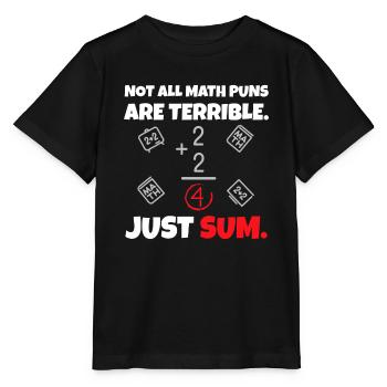 Toutes les blagues mathématiques ne sont pas terribles juste somme - Math Te - T-shirt bio MINI CREATOR Stanley/Stella Enfant - noir - Devant - Mikhail (115cm)