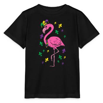 Bouffon Rose Flamant Rose Oiseau Animal Mignon Mardi Gras C - T-shirt bio MINI CREATOR Stanley/Stella Enfant - noir - Devant - Mikhail (115cm)