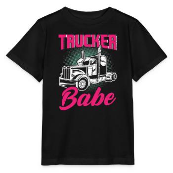 Trucker Babe Femme Camionneuse Camionneur - T-shirt bio MINI CREATOR Stanley/Stella Enfant - noir - Devant - Mikhail (115cm)