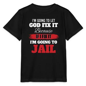 Ich werde Gott es reparieren lassen, denn wenn ich es repariere imi - Stanley/Stella Kinder T-Shirt MINI CREATOR  - Schwarz - Vorne - Mikhail (115cm)