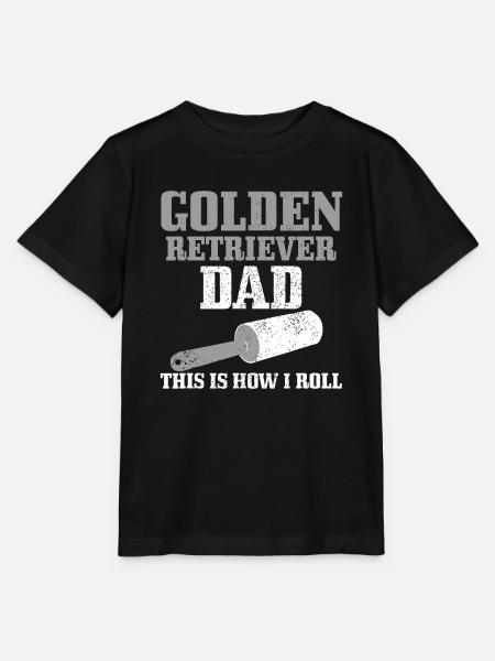 Hommes Golden Retriever Papa Chien Cheveux Drôle Golden Re - Stanley/Stella T-shirt MINI CREATOR til børn - sort
