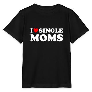 Funny Love Dating Ich liebe Single Momsswipe leftsing - Stanley/Stella Kinder T-Shirt MINI CREATOR  - Schwarz - Vorne - Mikhail (115cm)